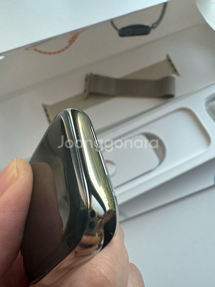 애플워치6 40mm 스테인레스 골드, 정품 밀레니즈루프--4
