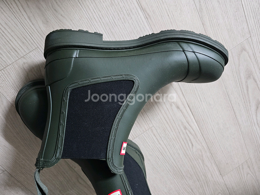 헌터 첼시 레인부츠 올리브 uk8 260-270--2