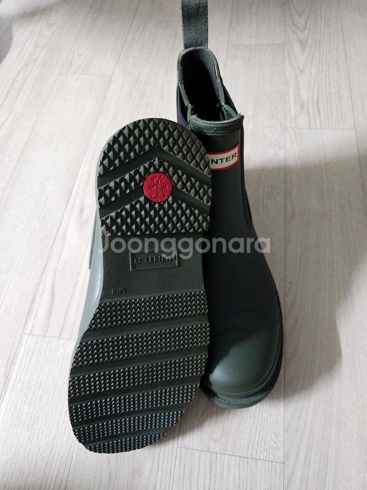 헌터 첼시 레인부츠 올리브 uk8 260-270--3