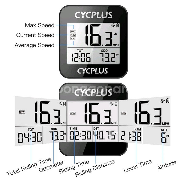 자전거 속도계 cycplus G1 및 마운트 Z1- 새--4