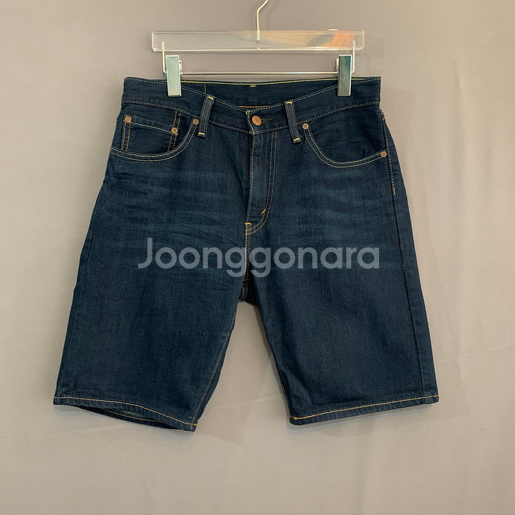 30인치 리바이스 505 진청 데님 쇼츠 청반바지--0
