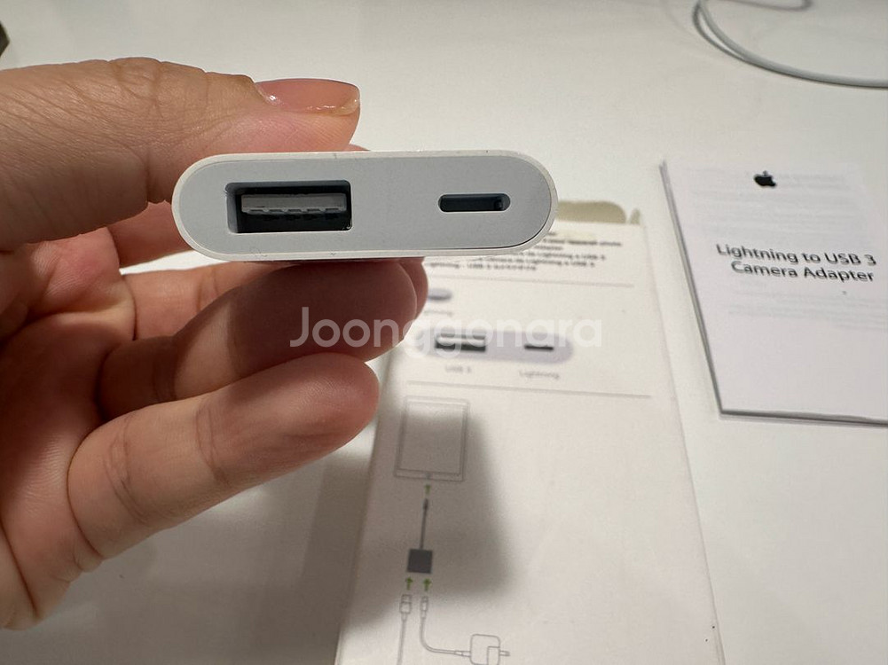 Apple 정품 라이트닝 USB3 카메라 어댑터--1