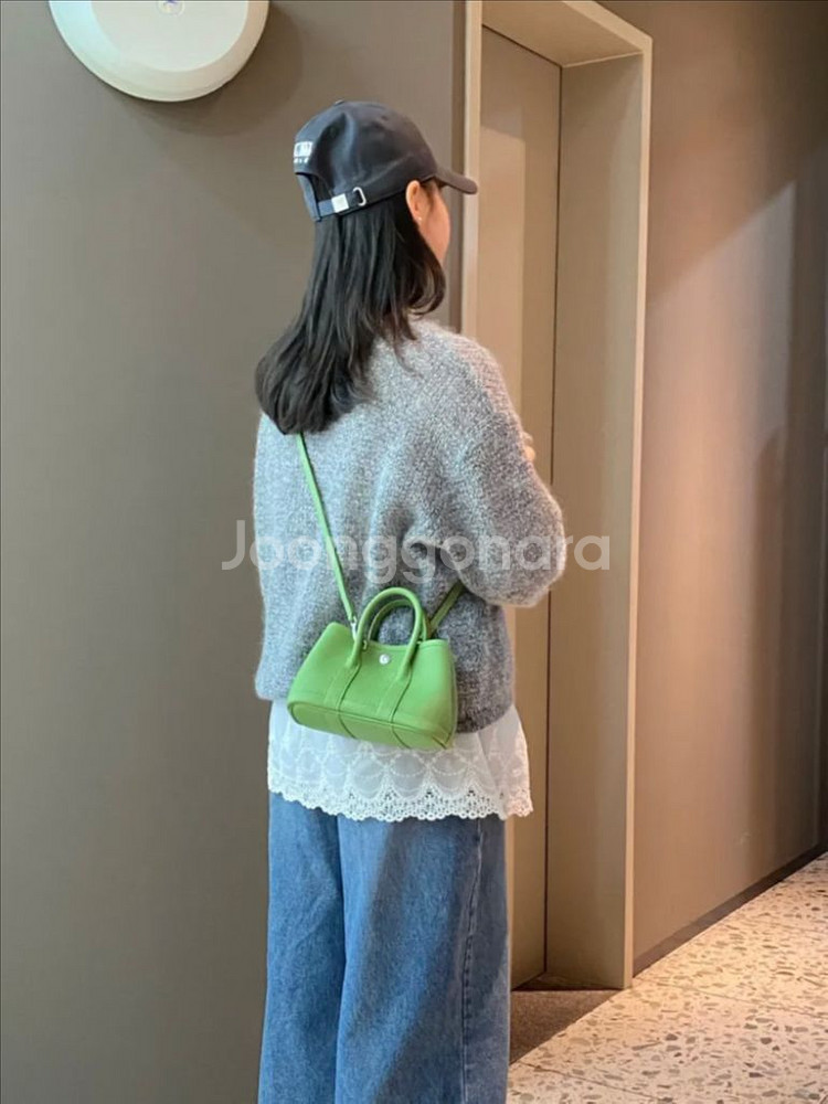 핸드메이드 가든파티 미니 크로스 토트백 소가죽 가방--6