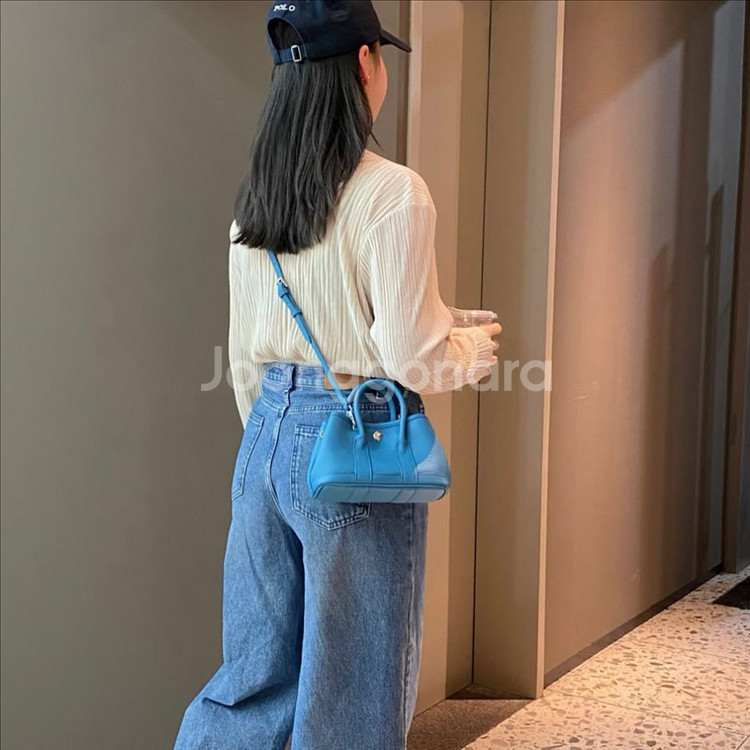 핸드메이드 가든파티 미니 크로스 토트백 소가죽 가방--8