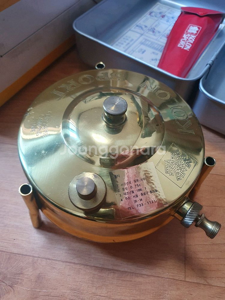 코오롱 캠핑스토브 황동 석유 버너 레트로 복고 감성 고--1