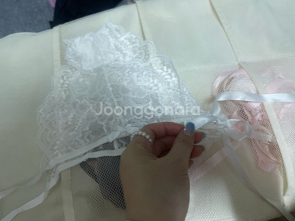 여자팬티 레이스 화이트 끈포인트--0