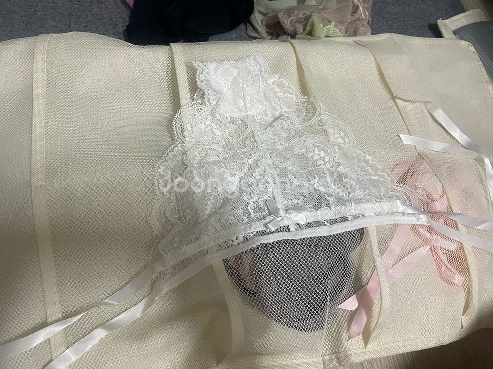 여자팬티 레이스 화이트 끈포인트--5
