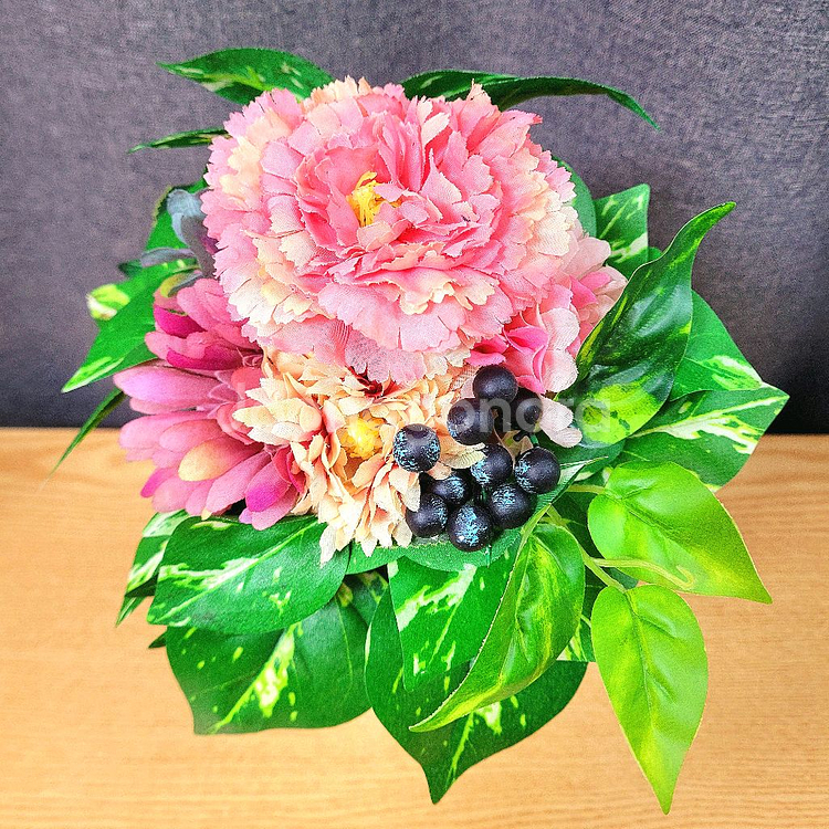 인테리어 조화 꽃다발 + 화병 세트 / 테이블 소품--3