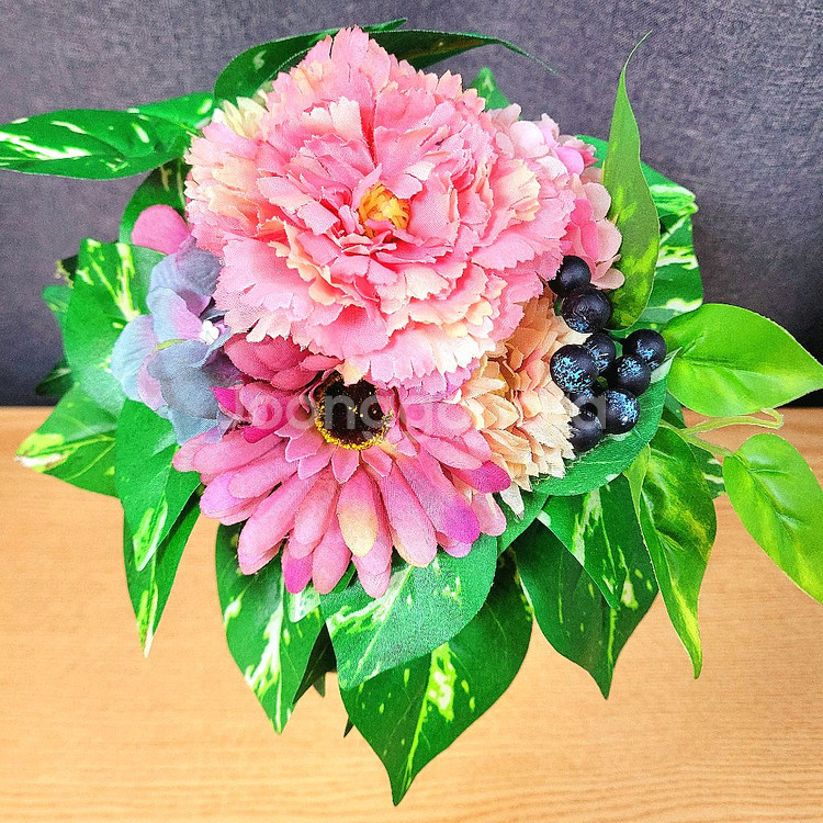 인테리어 조화 꽃다발 + 화병 세트 / 테이블 소품--1