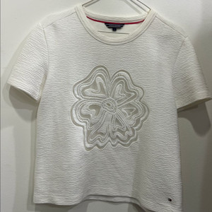 타미힐피거 흰색 레이스 티셔츠 XS