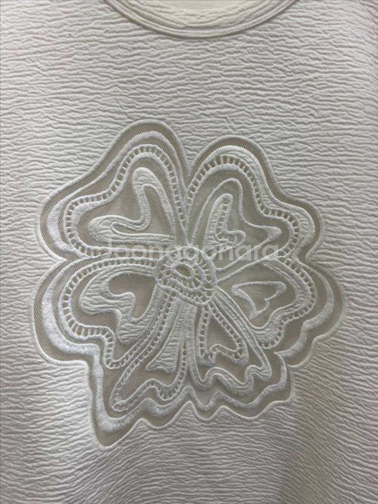 타미힐피거 흰색 레이스 티셔츠 XS--2