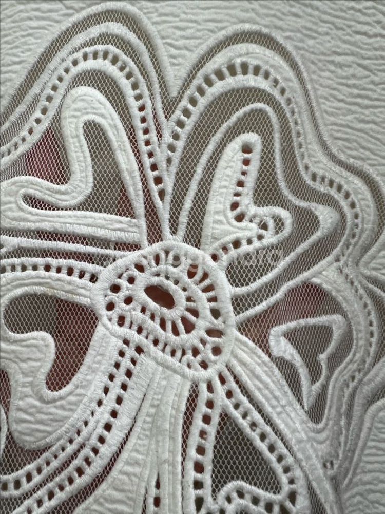 타미힐피거 흰색 레이스 티셔츠 XS--3