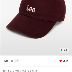 Lee 버건디 모자