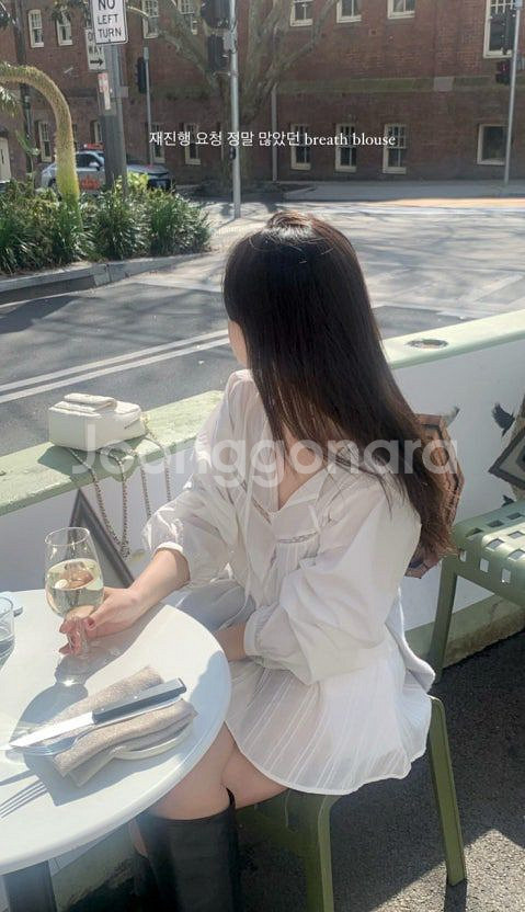 윤슬샵 breath blouse 브레스 블라우스--0