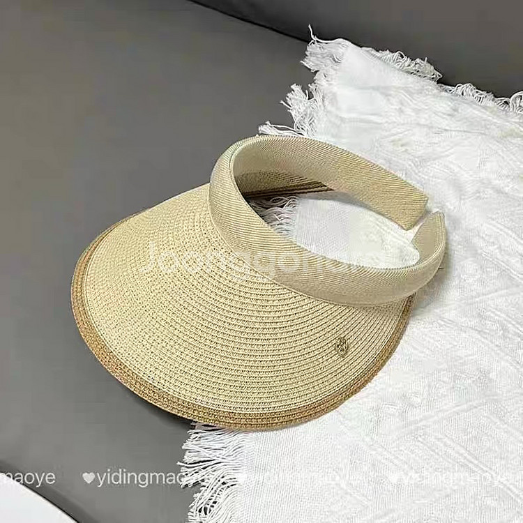 밀짚 모자 여름 모자 바탕스 모자 밀짚 선캡--4