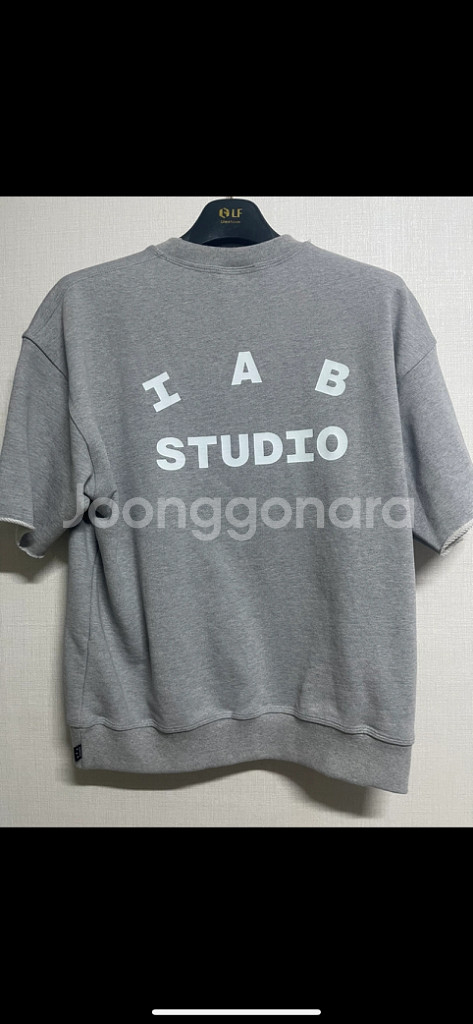 IAB 스튜디오 헤비 반팔티 회색 M--1