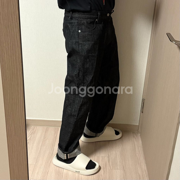 정품 유니폼브릿지 와이드 셀비지 데님팬츠 청바지 34--1