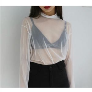 남녀공용 메쉬 스판 오버핏(화이트,블랙)
