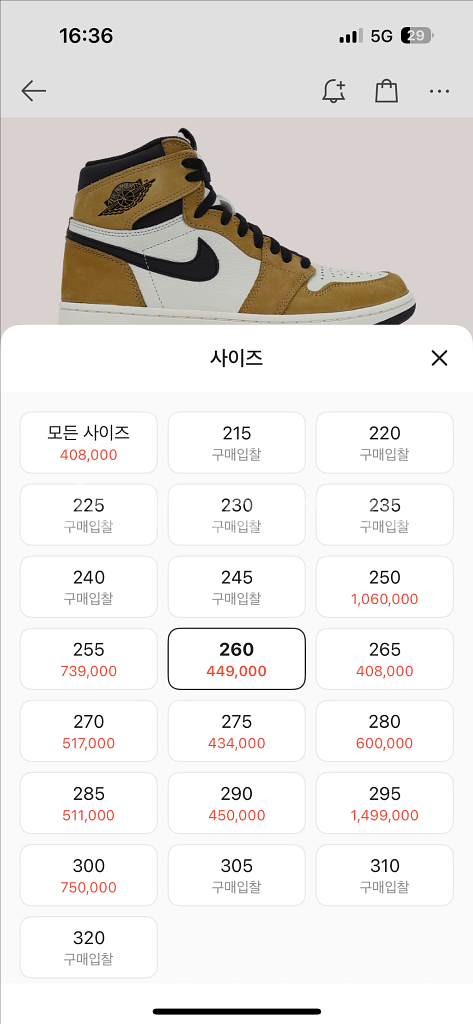 조던1 루키 오브 더 이어 260--4