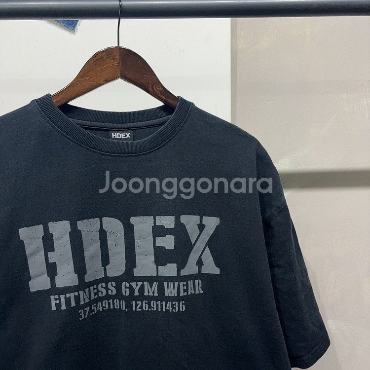 (100) HDEX 에이치덱스 운동 헬스 빅로고 반팔티--2