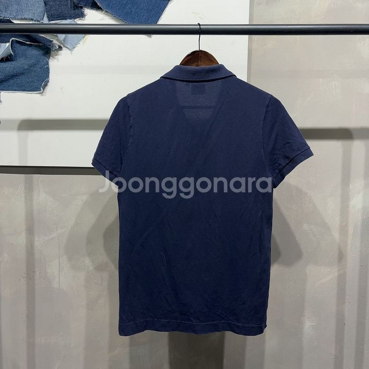 (100) 라코스테 여성 캐주얼 클래식 자수 반팔카라티--1