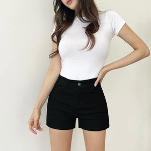 쫀쫀 스판 하이웨스트 반바지 팬츠