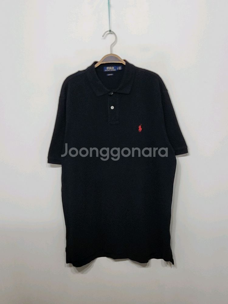 (XL) 랄프로렌 폴로 반팔 카라티 블랙 PK 티셔츠--0