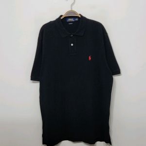 (XL) 랄프로렌 폴로 반팔 카라티 블랙 PK 티셔츠