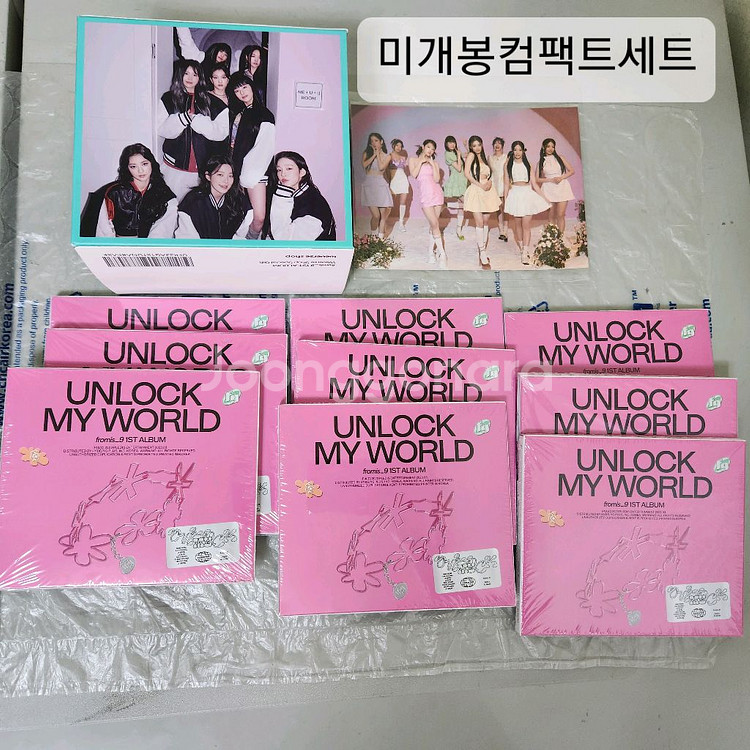 무배미개봉프로미스나인미나우컴팩트특전케이스앨범세트일괄급처--0