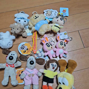 짱구, 흰둥이, 그로밋, 빵빵이, 가필드, 몰티즈 키링