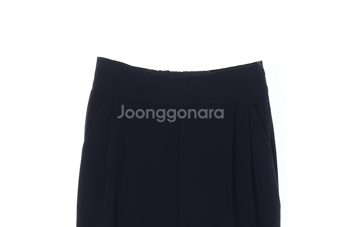 [S]라이브포에버 뒷밴딩 투핀턱 집업 슬랙스 팬츠 바지--1