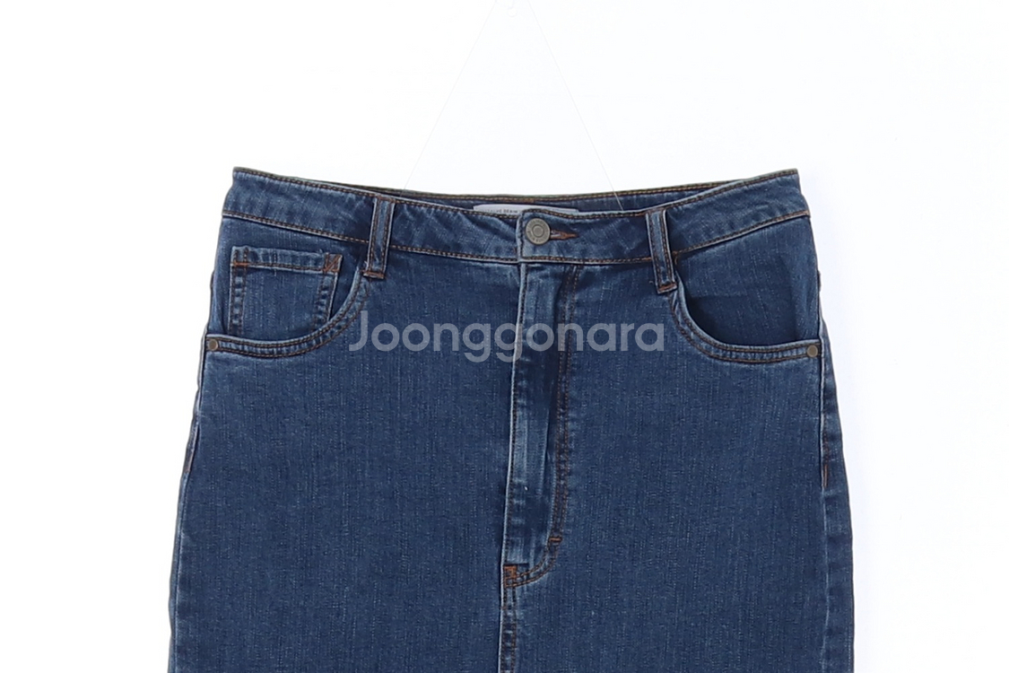 [S]자라 중청 H라인 슬릿 데님스커트 청치마--1