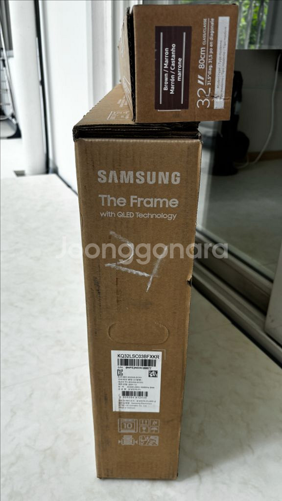 삼성 더 프레임 32인치 QLED TV(베젤 브라운포함--3