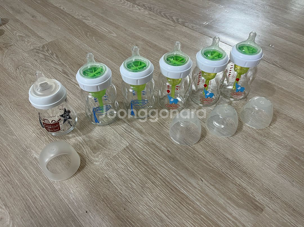 닥터브라운 와이드 유리 젖병 일괄 팝니다--0