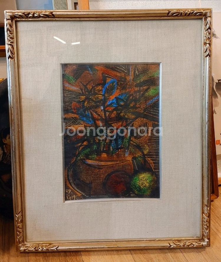정물 추상1989년. 유화그림--0