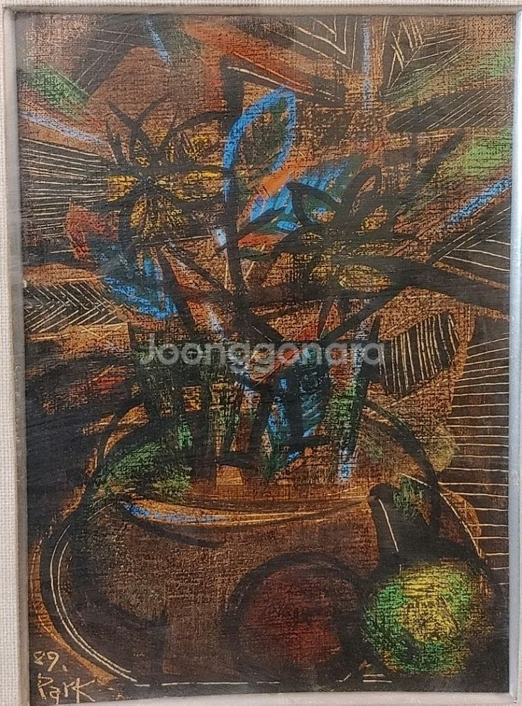 정물 추상1989년. 유화그림--3