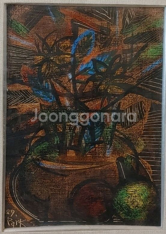 정물 추상1989년. 유화그림--1