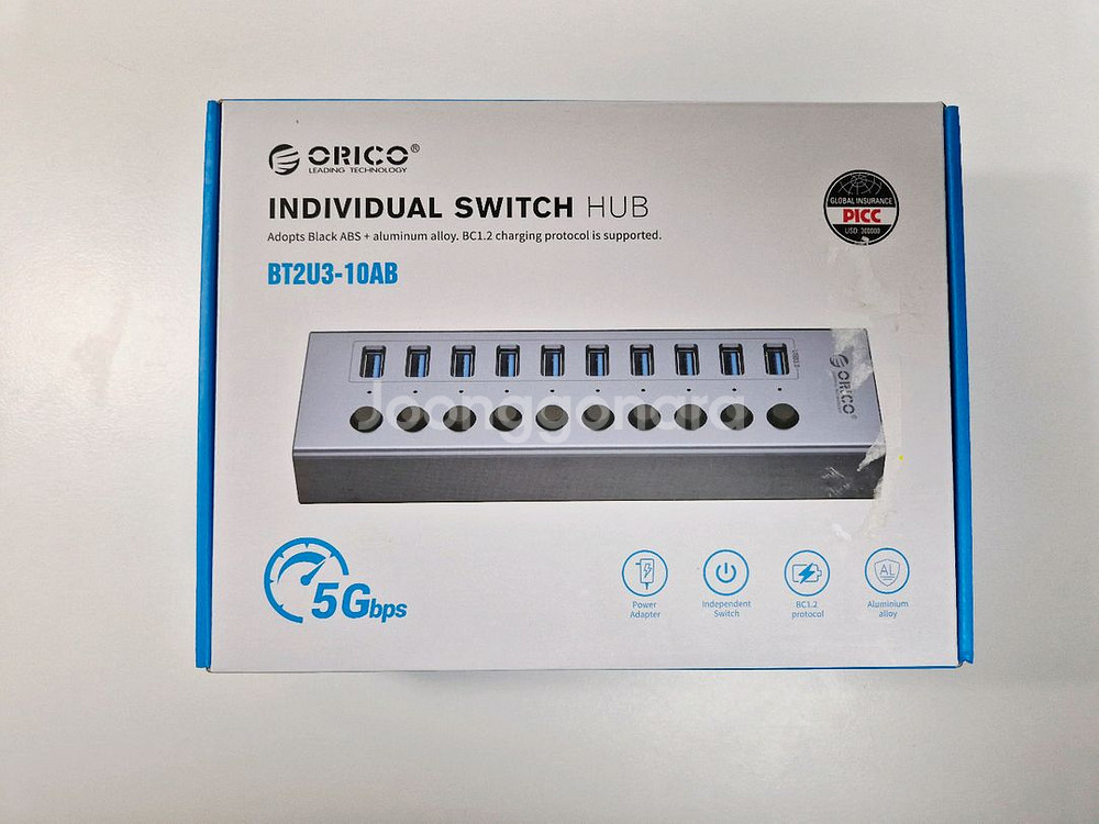 오리코 BT2U3-10AB 10포트 USB 허브--4