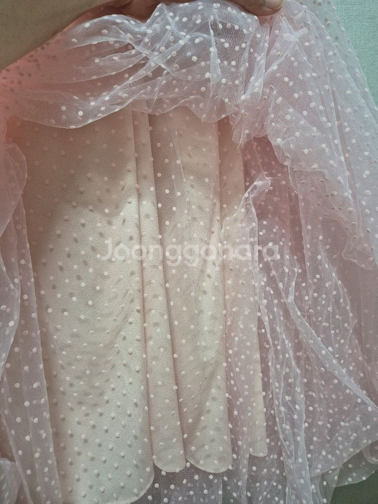 s블랑 망사 셔링원피스(새상품)--3
