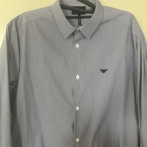 엠포리오아르마니 슬림핏 스트라이프 셔츠 XL 105