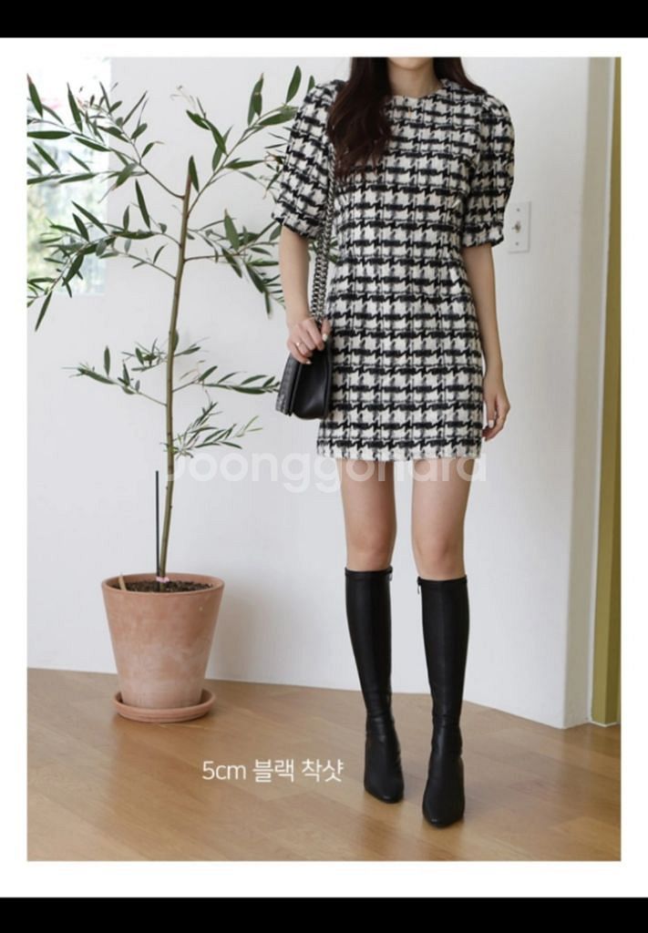쥬드 5cm 블랙 롱부츠 220--0