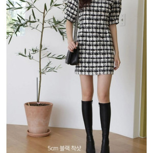 쥬드 5cm 블랙 롱부츠 220
