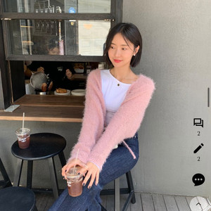 메리엣 퓨어 볼레로 핑크 색상 (새상품)