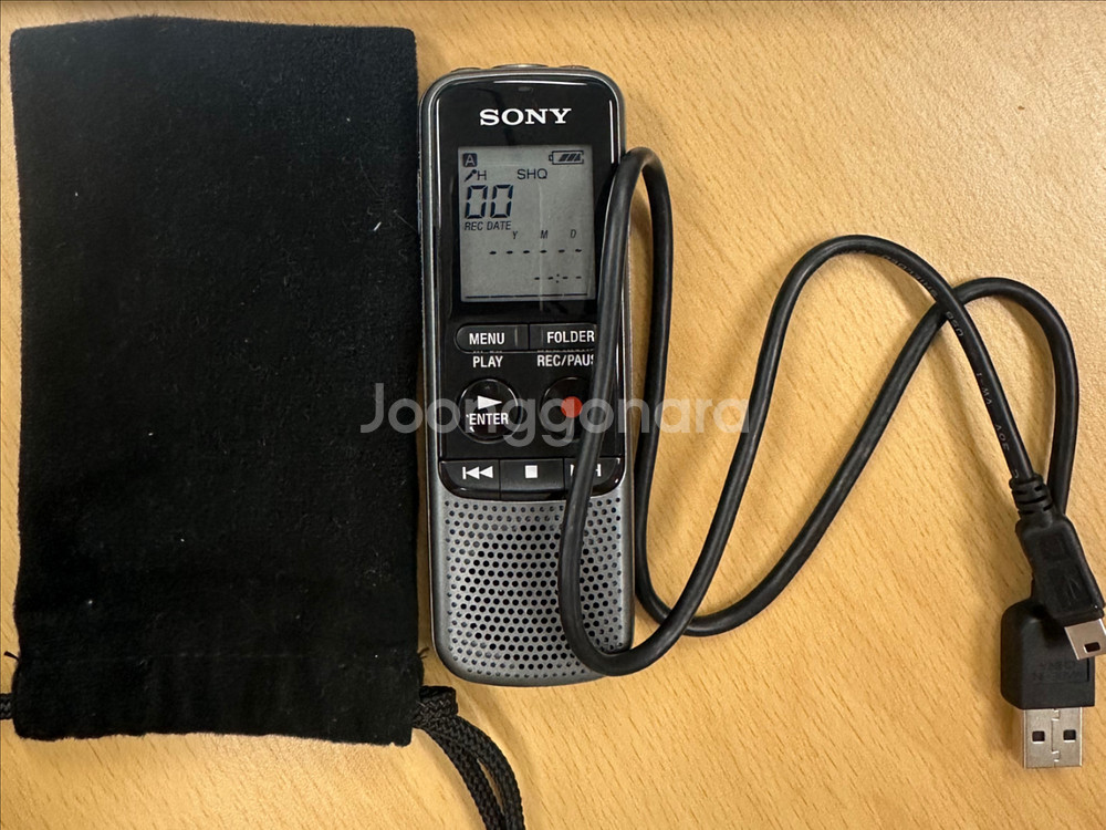 소니 녹음기 ICD-PX240 파우치 케이블포함--0