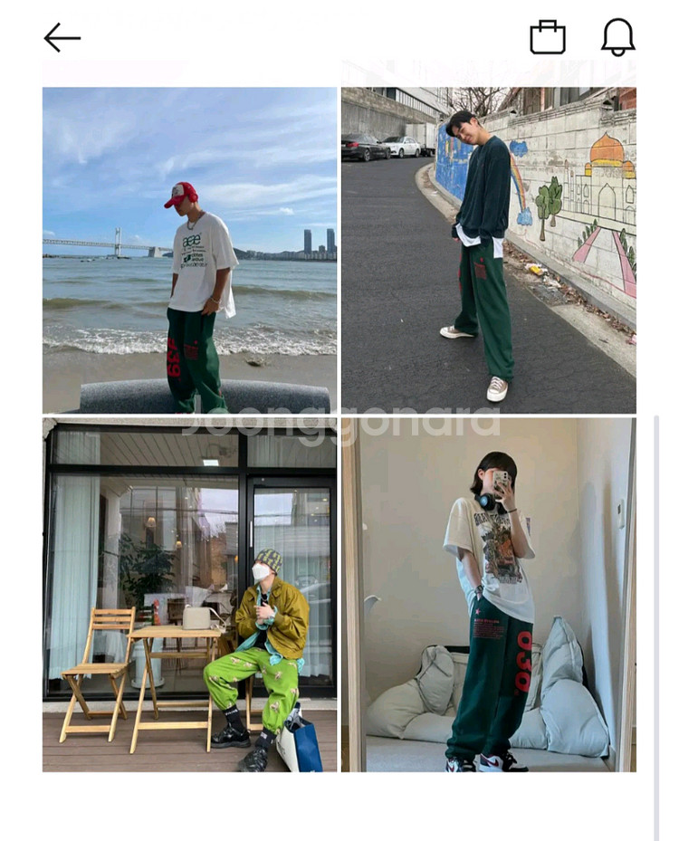아카이브볼드 그린 조거팬츠--2