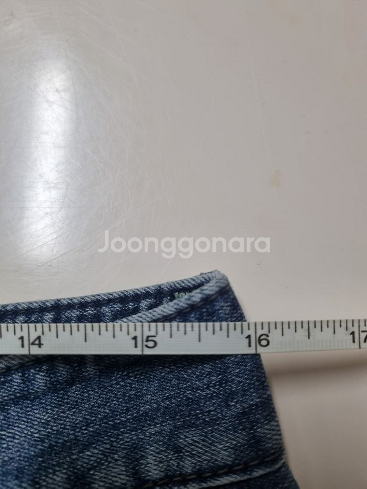 30)게스 로스앤젤레스 워싱 데님 생지 일자청바지--7