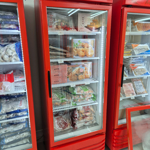 업소용 쇼케이스 직접냉동고 주황도색 -15도 배송무료