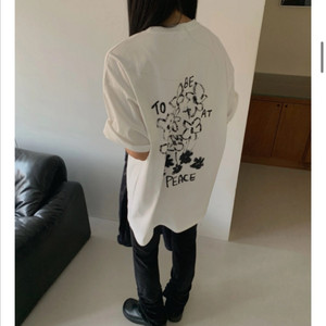 플라워 프린팅 반팔티
