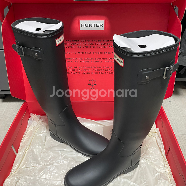[US8W 250] 헌터 오리지널 리파인드 톨 레인부츠--1