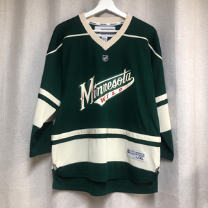 리복 NHL 미네소타 와일드 공식 하키 저지